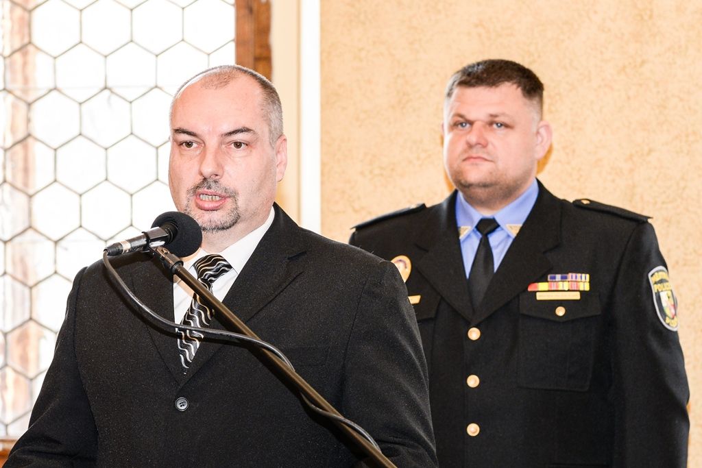 Primátor města ocenil přes šest desítek strážníků Městské policie Plzeň (foto: M. Pecuch, 19.4.2017)