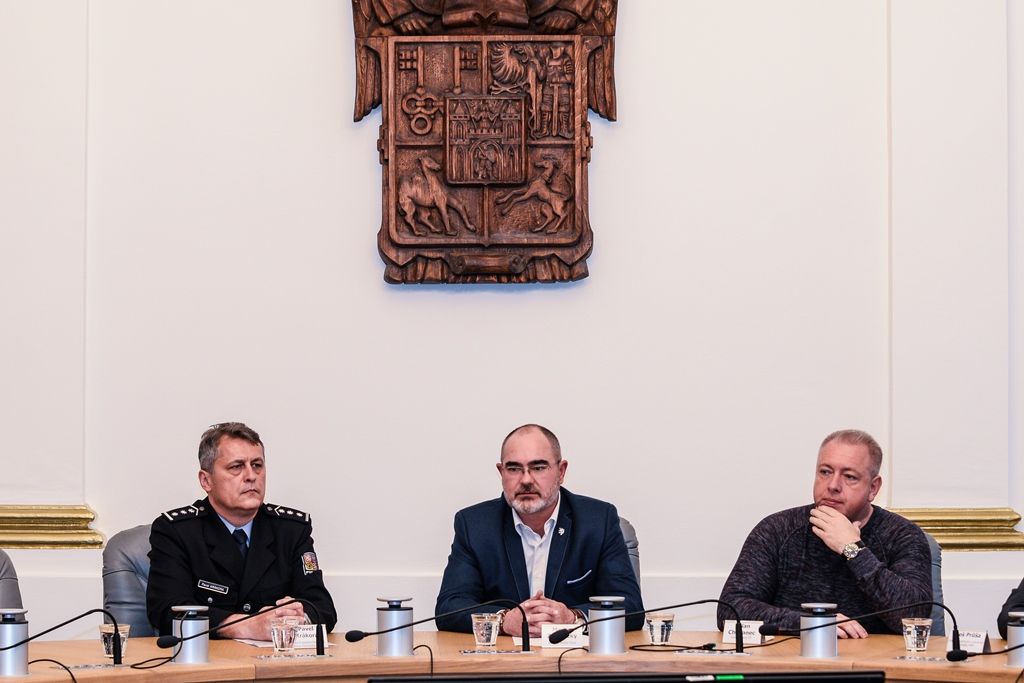 Bezpečnostní opatření při Slavnostech svobody - tisková konference (foto: M. Pecuch, 2.5.2017)