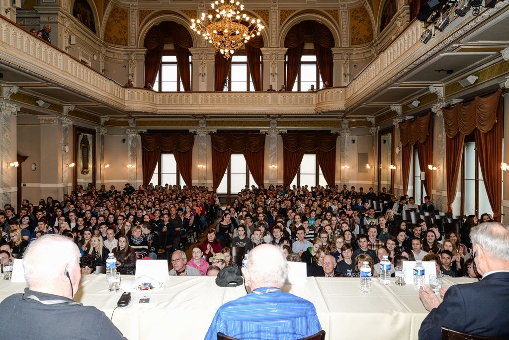 Slavnosti svobody 2017 - Beseda veteránů se studenty (foto: M. Pecuch, 5.5.2017)