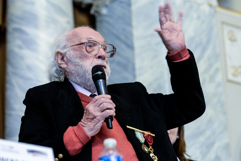 Slavnosti svobody 2017 - Beseda veteránů se studenty (foto: M. Pecuch, 5.5.2017)