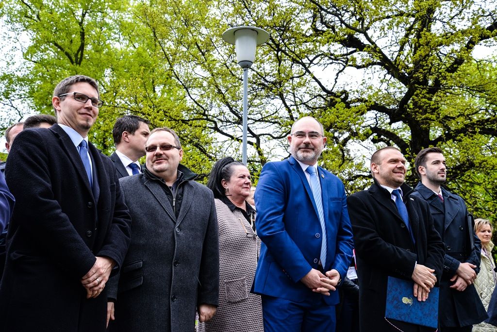 Slavnosti svobody 2017 - Pietní akt na nám. Míru (foto: M. Pecuch, 5.5.2017)