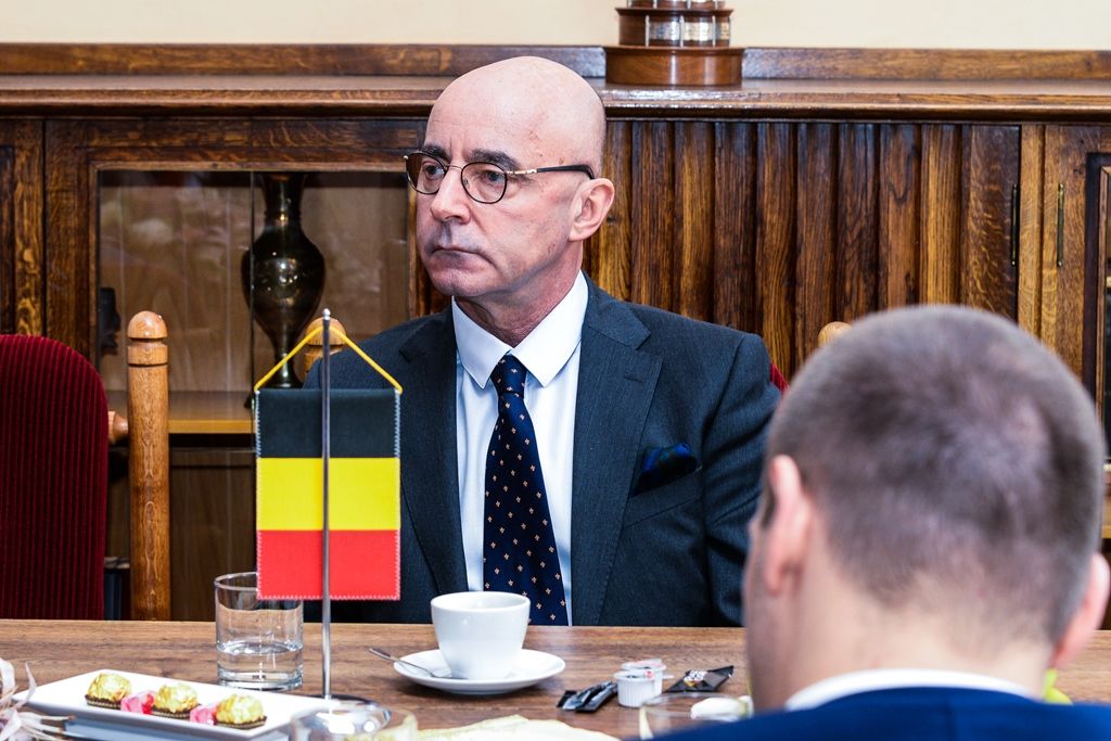 Slavnosti svobody 2017 - Přijetí velvyslanců USA a Belgie na plzeňské radnici a následný pietní akt (foto: M. Pecuch, 6.5.2017)