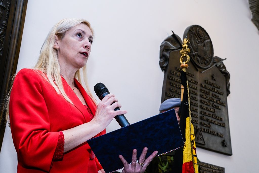 Slavnosti svobody 2017 - Přijetí velvyslanců USA a Belgie na plzeňské radnici a následný pietní akt (foto: M. Pecuch, 6.5.2017)