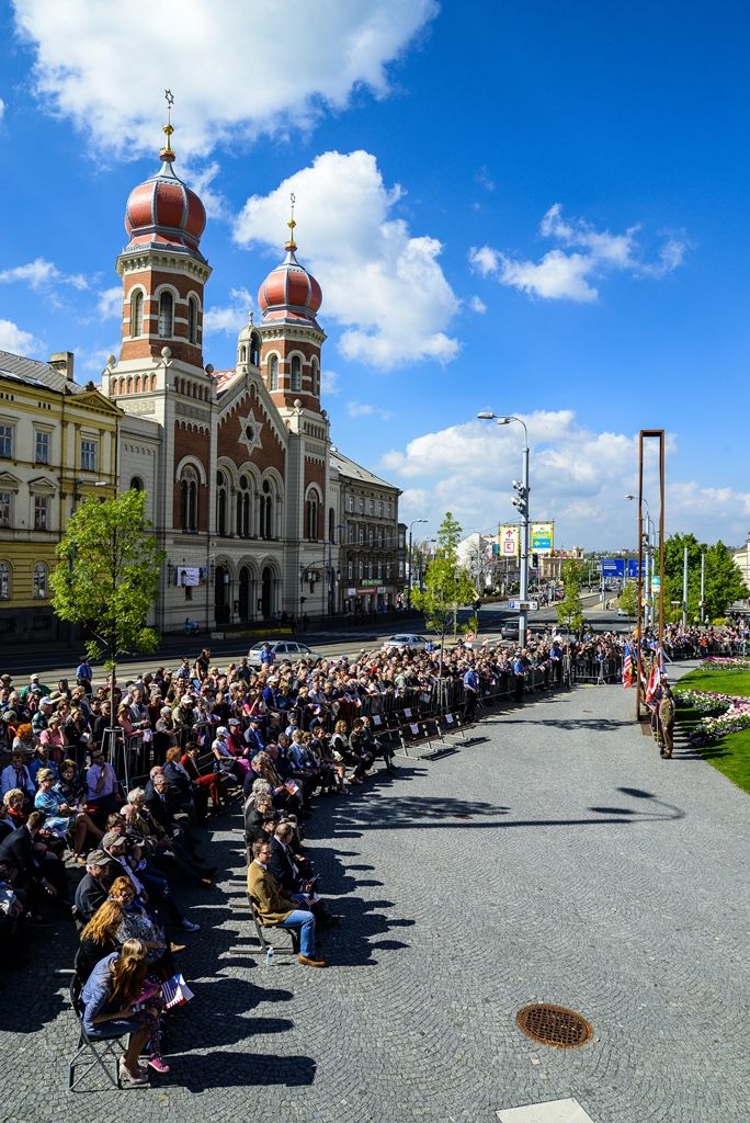 Slavnosti svobody 2017 - Vzpomínkový akt Díky, Ameriko! u Památníku gen. Pattona (foto: M. Pecuch, 6.5.2017)