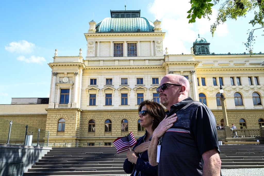 Slavnosti svobody 2017 - Vzpomínkový akt Díky, Ameriko! u Památníku gen. Pattona (foto: M. Pecuch, 6.5.2017)
