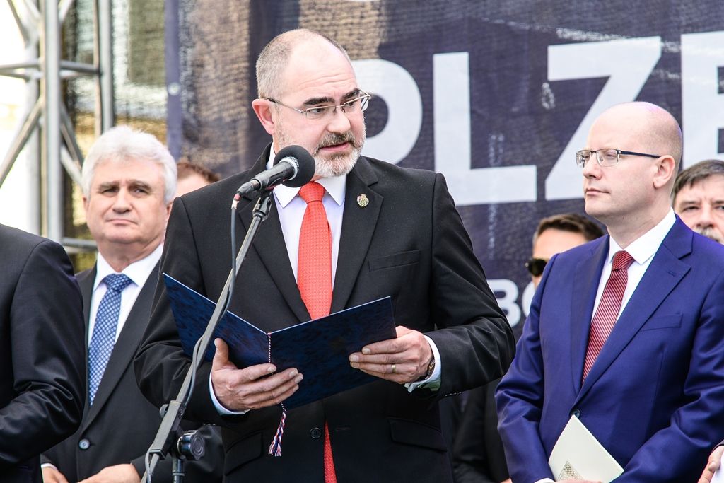 Slavnosti svobody 2017 - Vzpomínkový akt Díky, Ameriko! u Památníku gen. Pattona (foto: M. Pecuch, 6.5.2017)