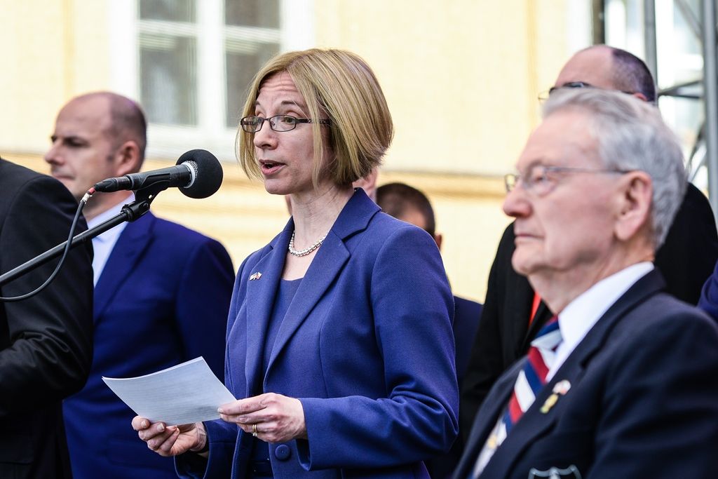 Slavnosti svobody 2017 - Vzpomínkový akt Díky, Ameriko! u Památníku gen. Pattona (foto: M. Pecuch, 6.5.2017)