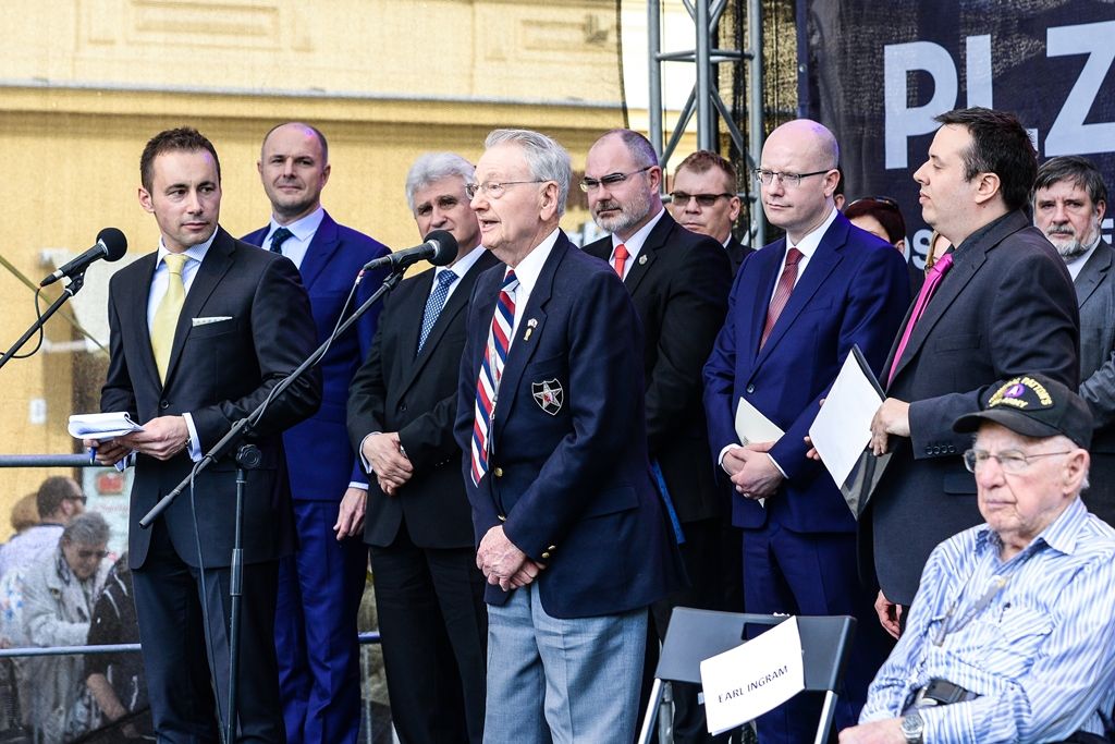 Slavnosti svobody 2017 - Vzpomínkový akt Díky, Ameriko! u Památníku gen. Pattona (foto: M. Pecuch, 6.5.2017)