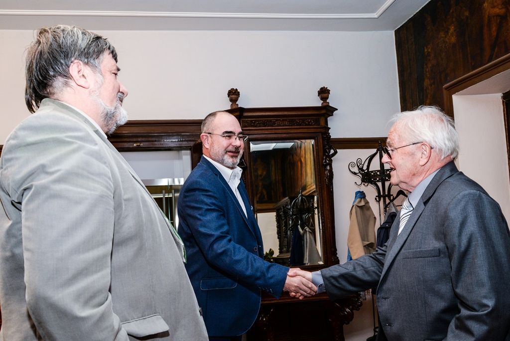 Primátor Martin Zrzavecký přijal profesora Miroslava Baldu (foto: M. Pecuch, 9.5.2017)