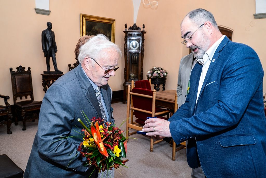 Primátor Martin Zrzavecký přijal profesora Miroslava Baldu