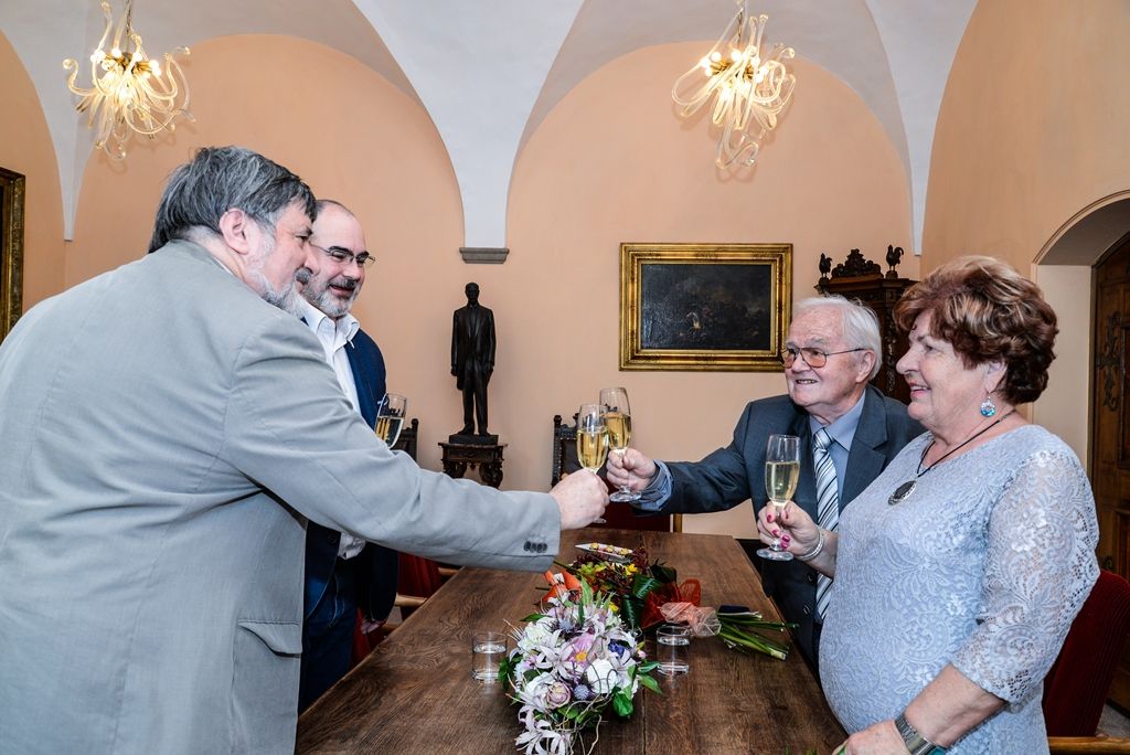 Primátor Martin Zrzavecký přijal profesora Miroslava Baldu (foto: M. Pecuch, 9.5.2017)