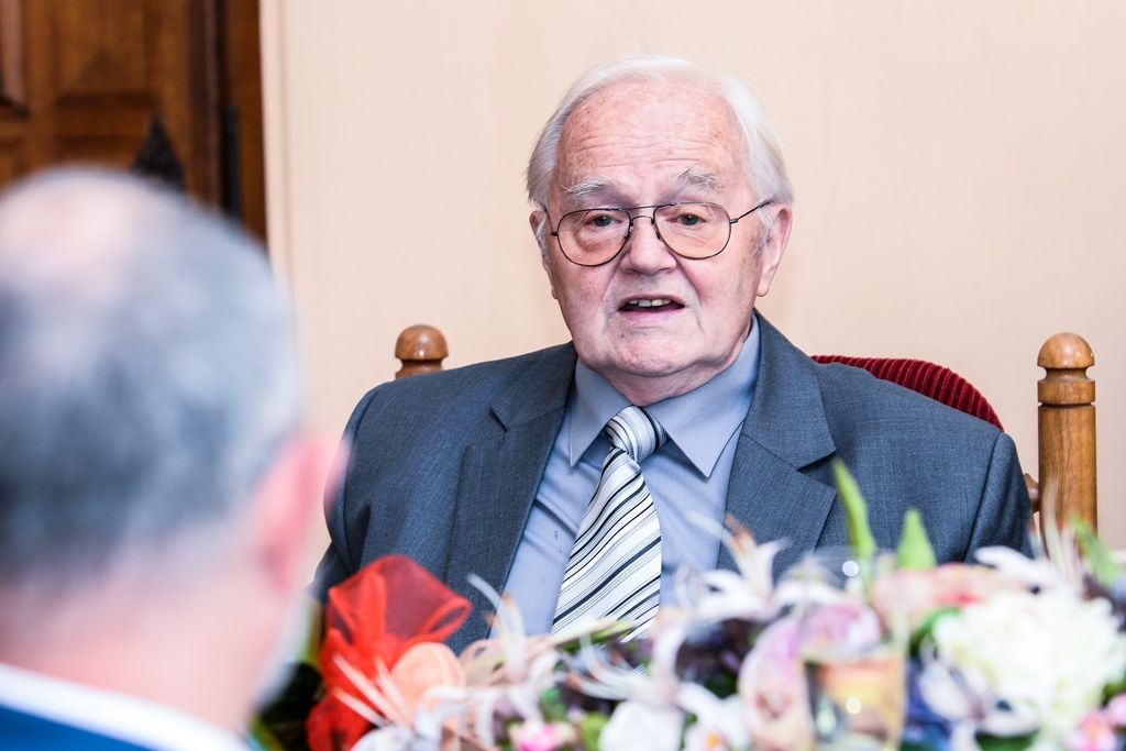 Primátor Martin Zrzavecký přijal profesora Miroslava Baldu (foto: M. Pecuch, 9.5.2017)