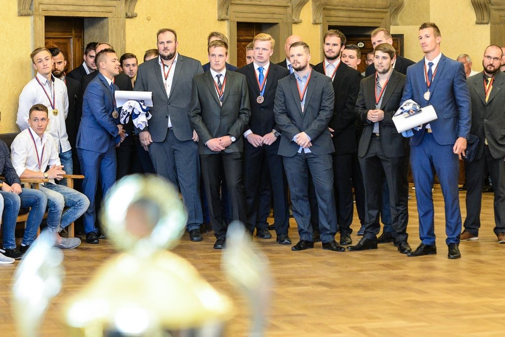 Úspěchy mladých hokejistů HC Plzeň 1929 ocenilo vedení města Plzně (foto: M. Pecuch, 14.6.2017)