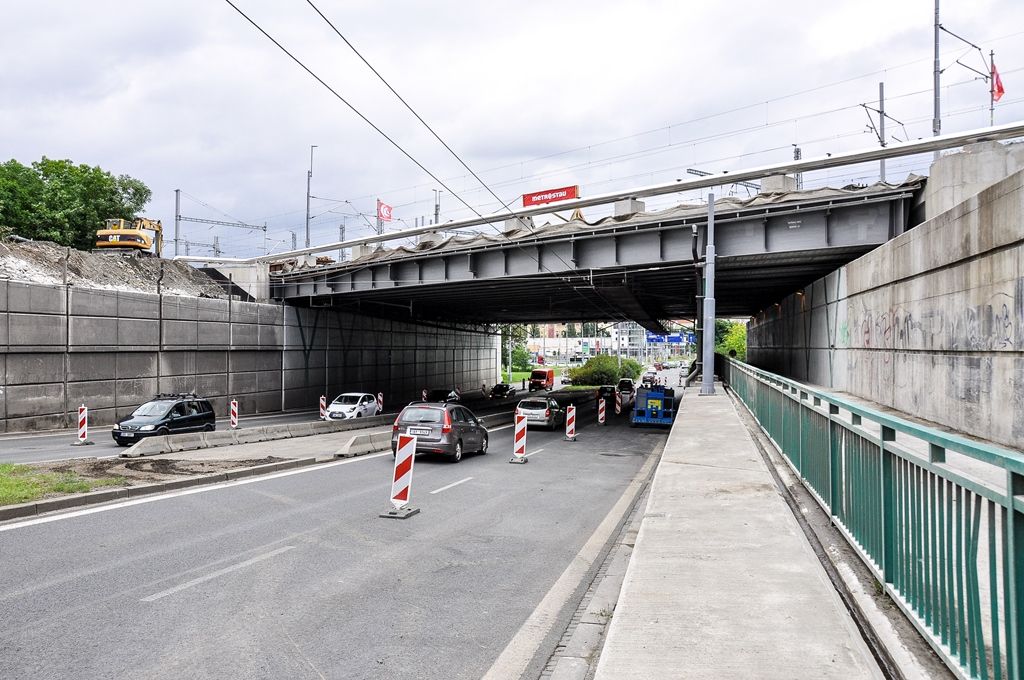 Rekonstrukce železničního mostu Gambrinus (foto: M. Pecuch, 25.7.2017)