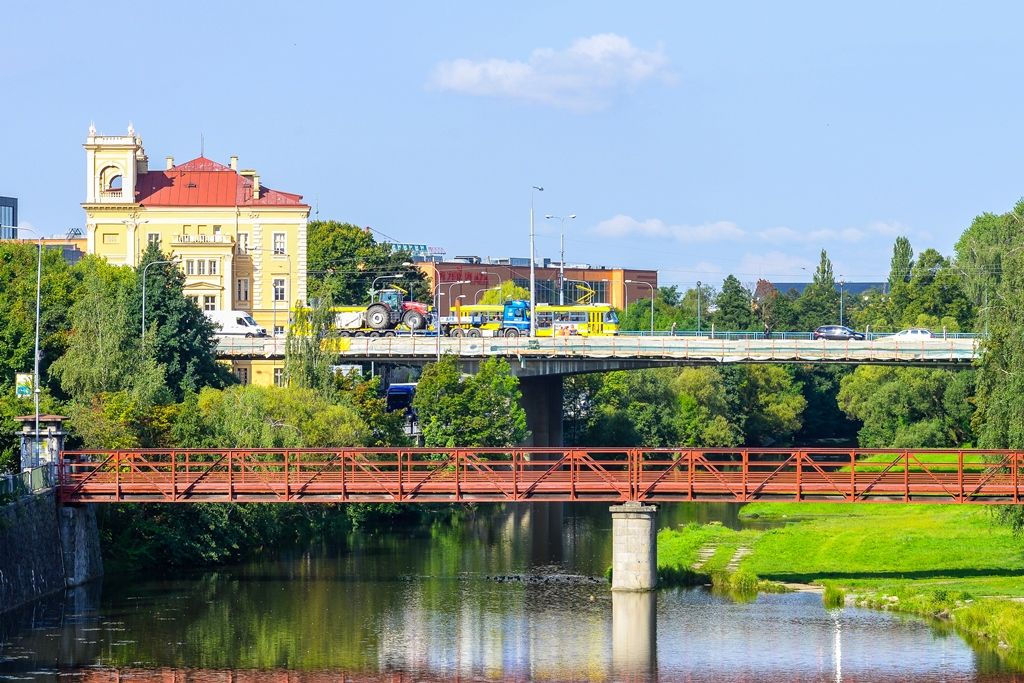 Rekonstrukce mostu Generála Pattona ze Saského mostu (foto: M. Pecuch, 21.8.2017)