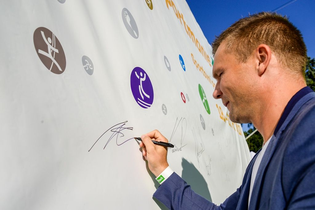 Letní Sportmanie Plzeň - Ve středu přivítala další hosty z řad sportovních osobností, a sice házenkáře Karla Nocara a Jana Štochla. (foto: M. Pecuch, 23.8.2017)