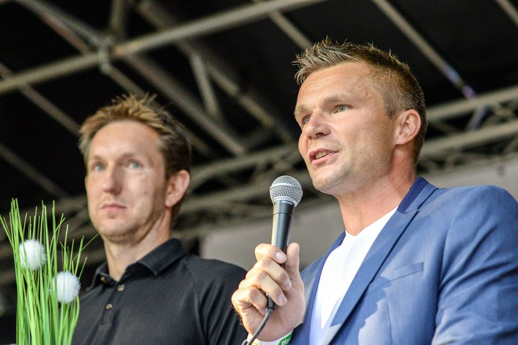 Letní Sportmanie Plzeň - Ve středu přivítala další hosty z řad sportovních osobností, a sice házenkáře Karla Nocara a Jana Štochla. (foto: M. Pecuch, 23.8.2017)