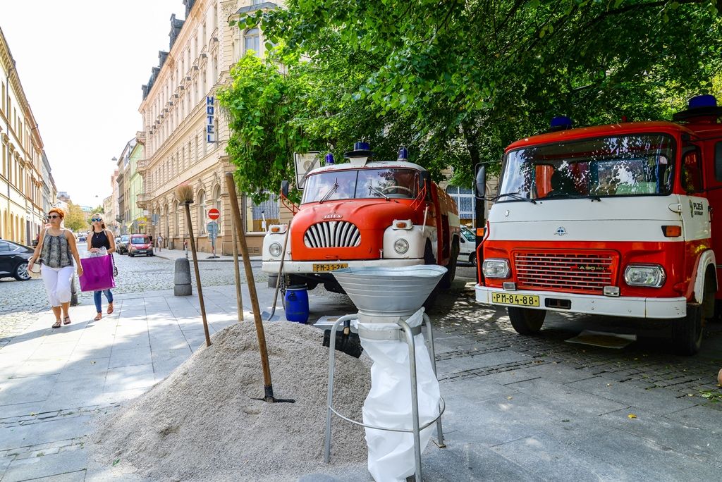 Výstava dobrovolných hasičů připomíná povodeň před 15 lety (foto: M. Pecuch, 24.8.2017)