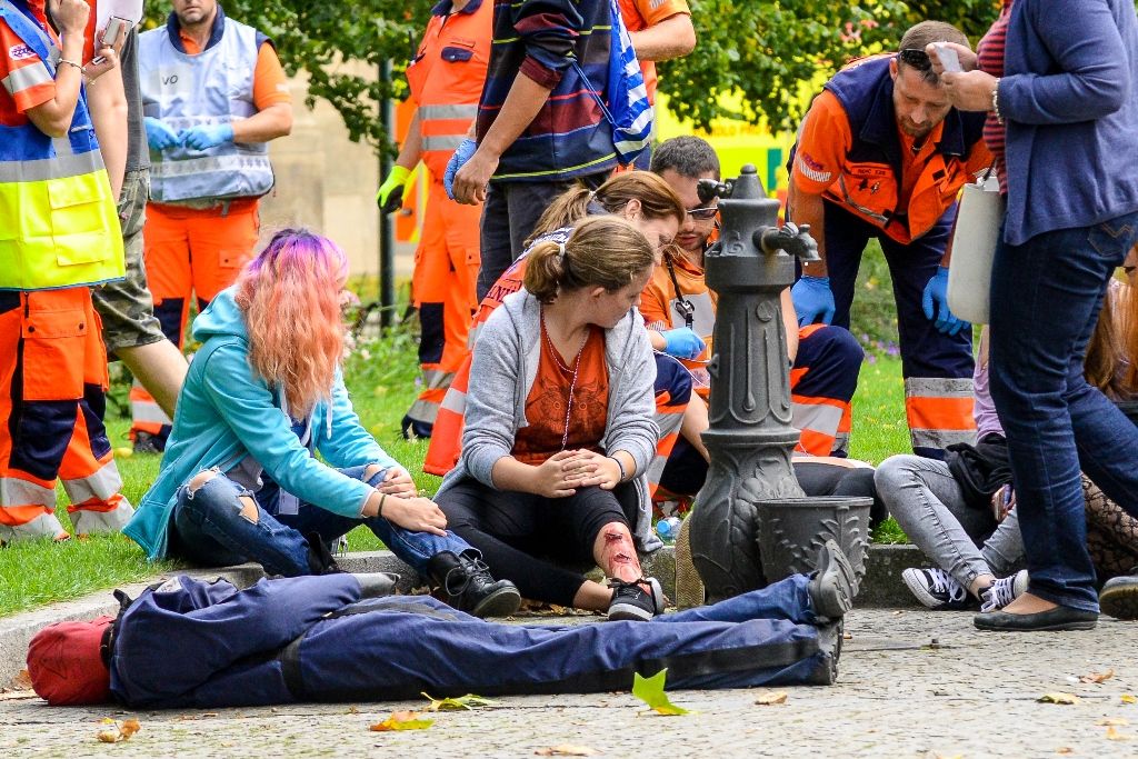 Plzeň má za sebou praktické cvičení složek integrovaného záchranného systému (foto: M. Pecuch, 6.9.2017)