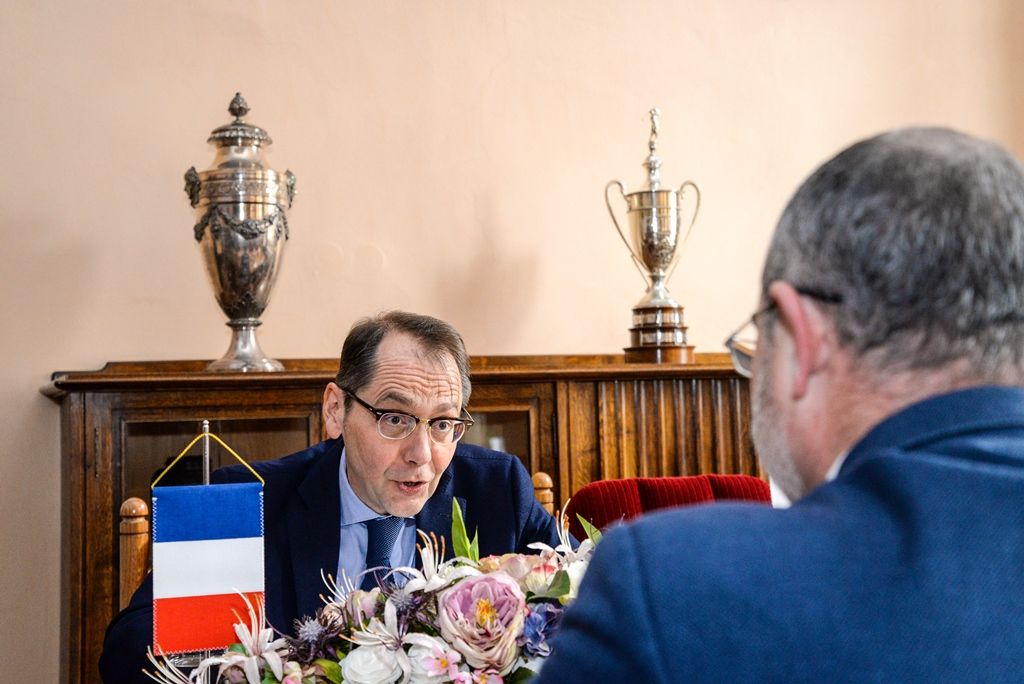 Primátor přijal francouzského velvyslance Rolanda Galharagua (foto: M. Pecuch, 30.10.2017)