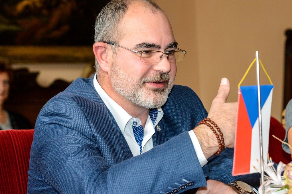 Primátor přijal francouzského velvyslance Rolanda Galharagua (foto: M. Pecuch, 30.10.2017)