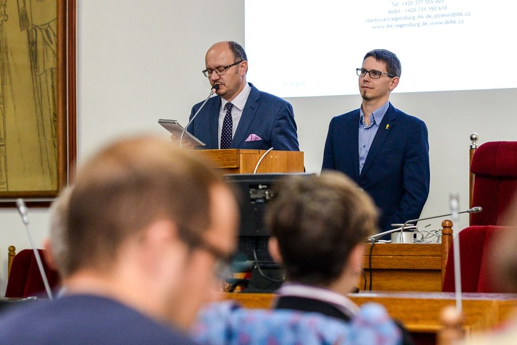 Zástupci vysoké školy v Bavorsku navštívili Plzeň (foto: M. Pecuch, 1.11.2017)