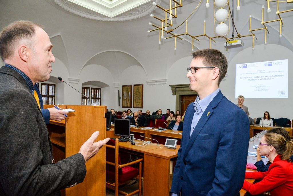 Zástupci vysoké školy v Bavorsku navštívili Plzeň (foto: M. Pecuch, 1.11.2017)