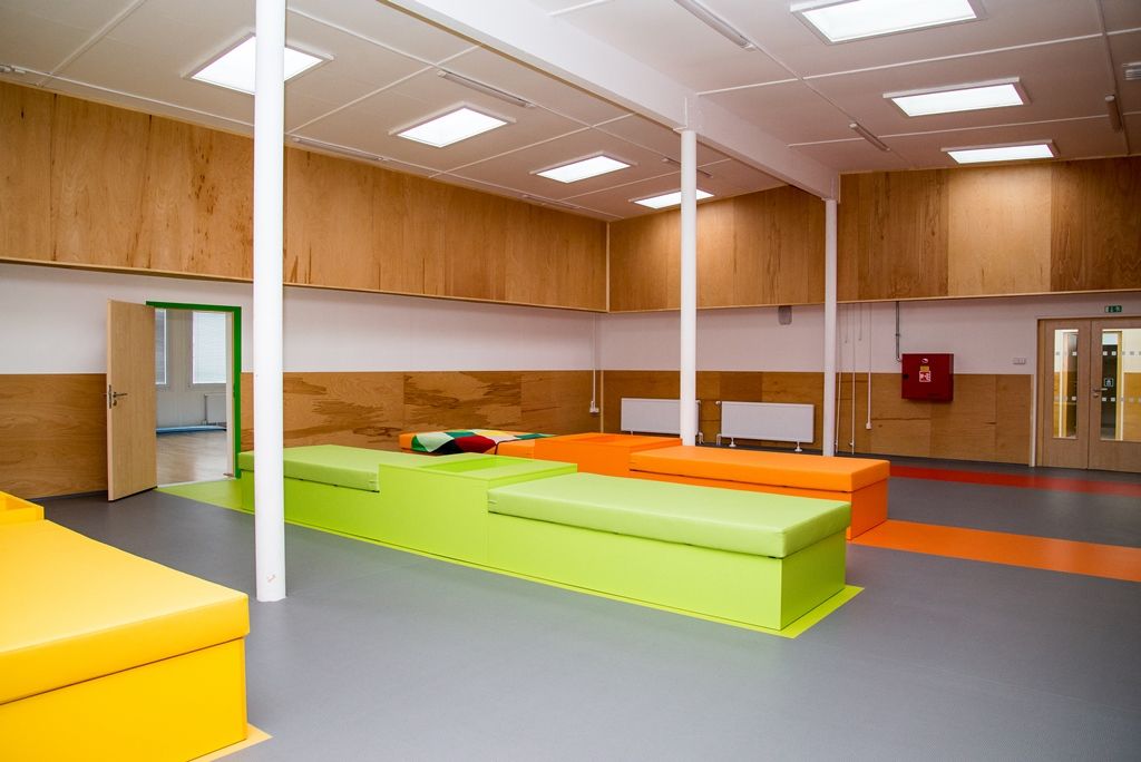 Nové centrum pro sport, tanec a umění Krašovská Aktivity centrum Plzeň (foto: M. Pecuch, 21.11.2017)