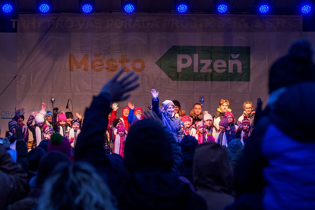 Vánoční strom v Plzni (foto: M. Chaloupka, 3.12.2017)
