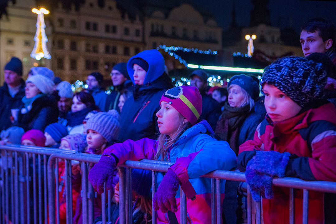 Vánoční strom v Plzni (foto: M. Chaloupka, 3.12.2017)