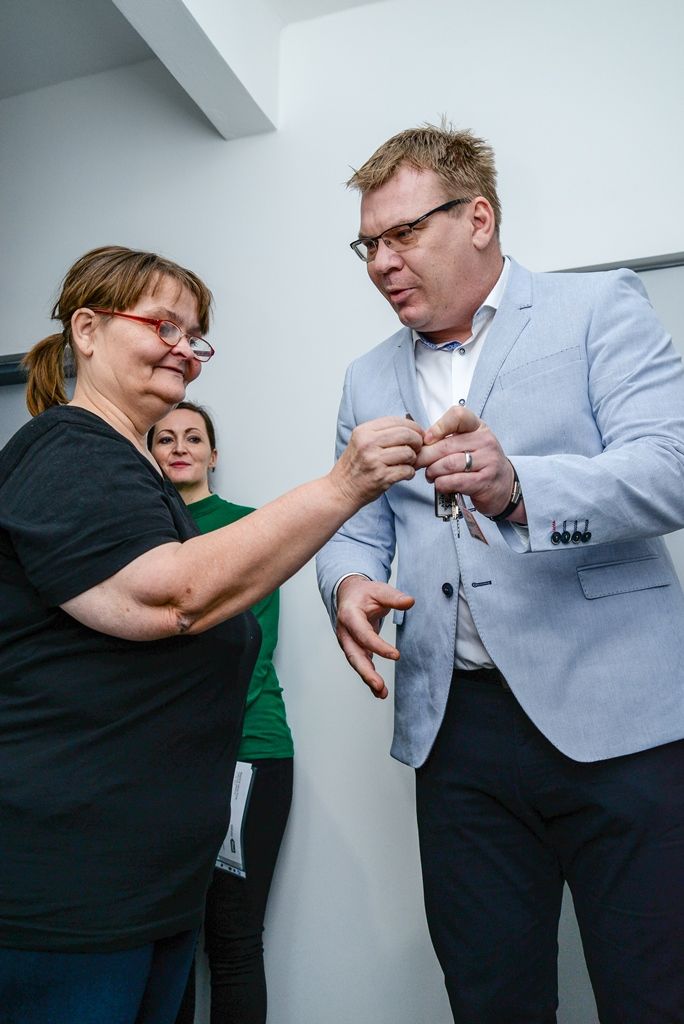 První ze čtyř domů v Plachého ulici byl městem kompletně zrekonstruován (foto: M. Pecuch, 13.12.2017)