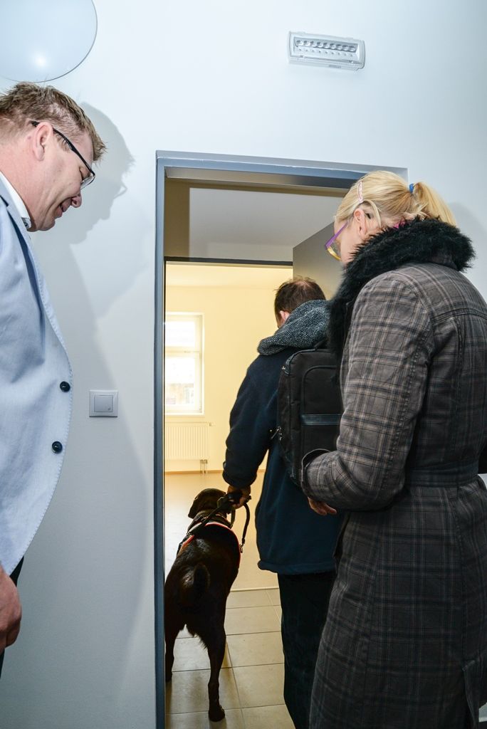 První ze čtyř domů v Plachého ulici byl městem kompletně zrekonstruován (foto: M. Pecuch, 13.12.2017)