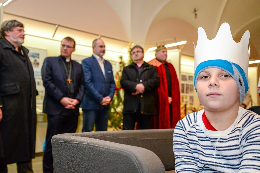 Zahájení Tříkrálové sbírky v Plzni (foto: M. Pecuch, 3.1.2018)
