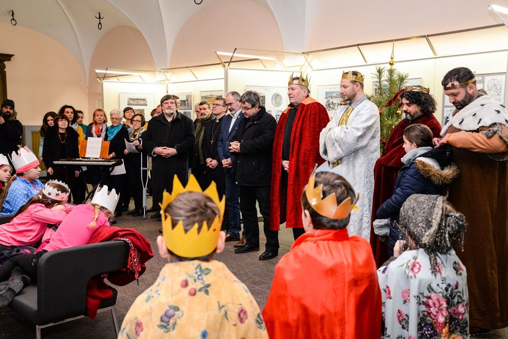 Zahájení Tříkrálové sbírky v Plzni (foto: M. Pecuch, 3.1.2018)