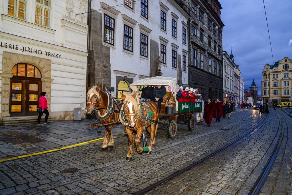 Zahájení Tříkrálové sbírky v Plzni (foto: M. Pecuch, 3.1.2018)