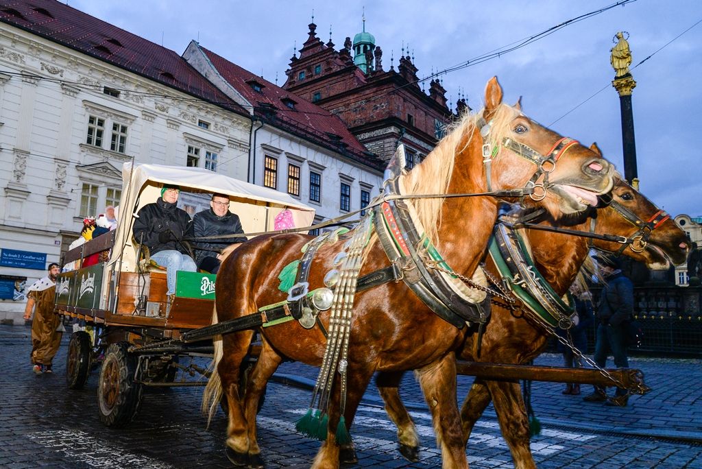 Zahájení Tříkrálové sbírky v Plzni (foto: M. Pecuch, 3.1.2018)