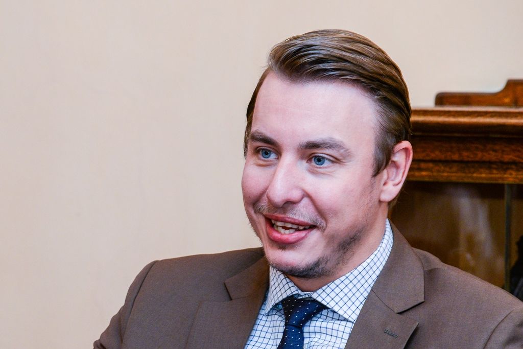 Házenkář Filip Jícha navštívil plzeňskou radnici (foto: M. Pecuch, 12.1.2018)