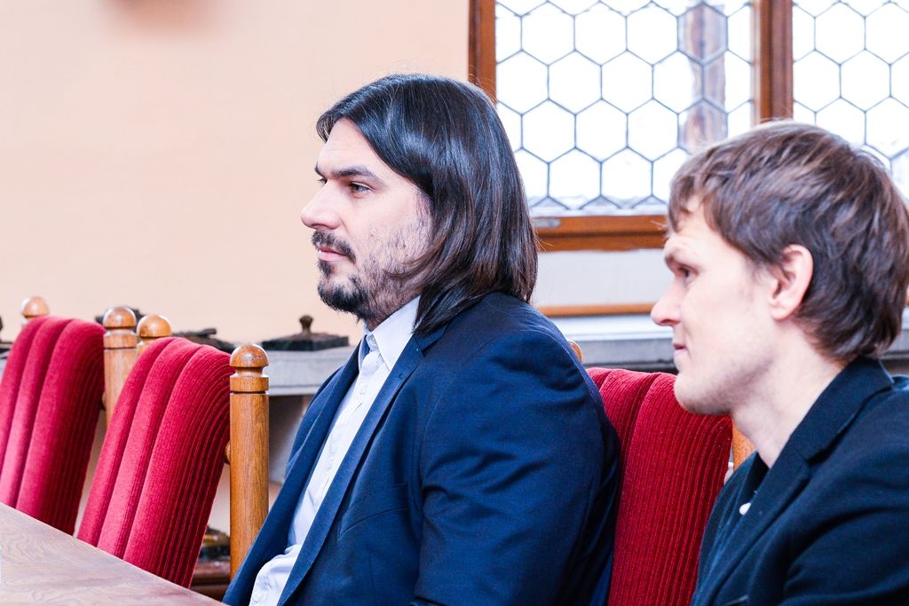 Házenkář Filip Jícha navštívil plzeňskou radnici (foto: M. Pecuch, 12.1.2018)