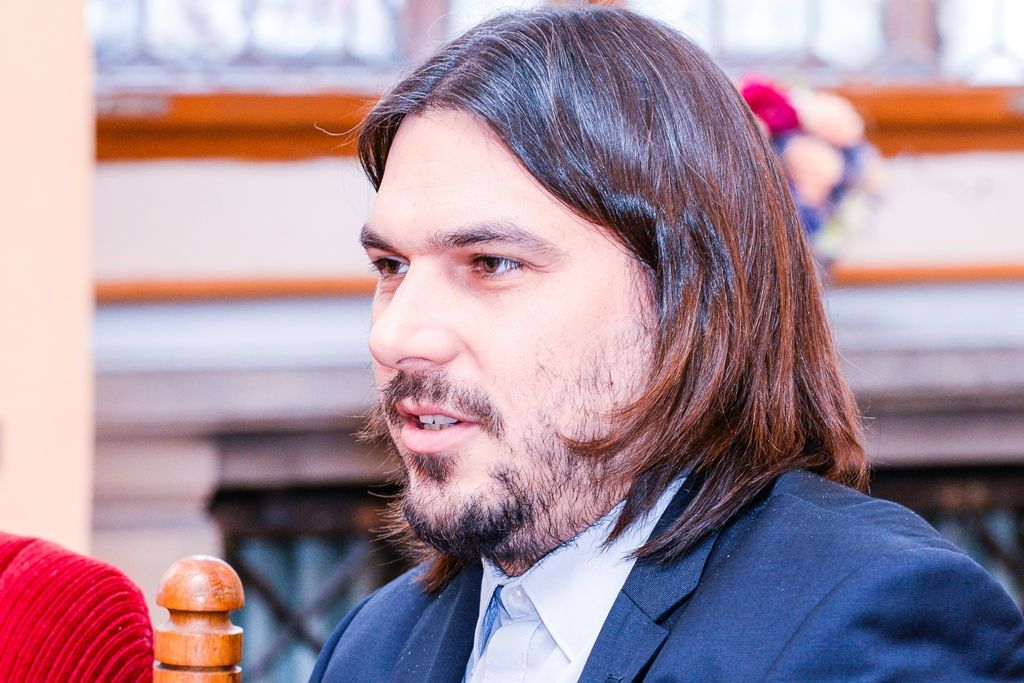 Házenkář Filip Jícha navštívil plzeňskou radnici (foto: M. Pecuch, 12.1.2018)