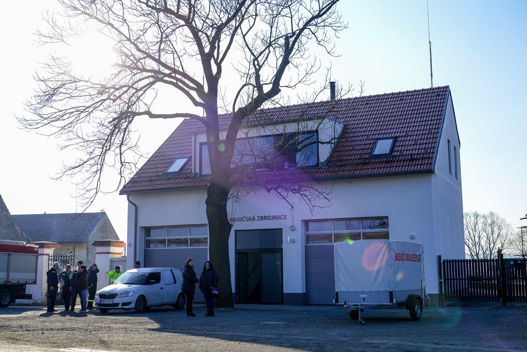 Malesice mají nově opravenou zbrojnici (foto: M. Pecuch, 13.2.2018)