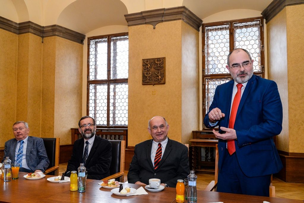 Plzeňský primátor přijal děkany pedagogických fakult (foto: M. Pecuch, 20.2.2018)