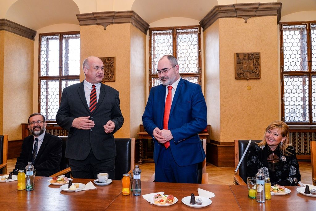 Plzeňský primátor přijal děkany pedagogických fakult (foto: M. Pecuch, 20.2.2018)