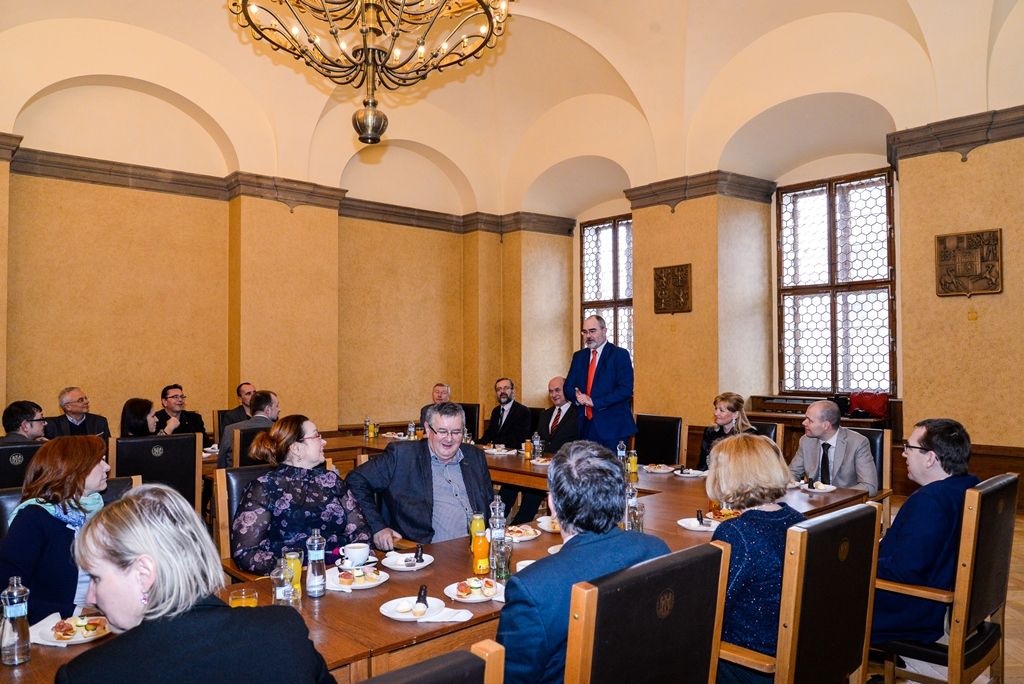 Plzeňský primátor přijal děkany pedagogických fakult (foto: M. Pecuch, 20.2.2018)