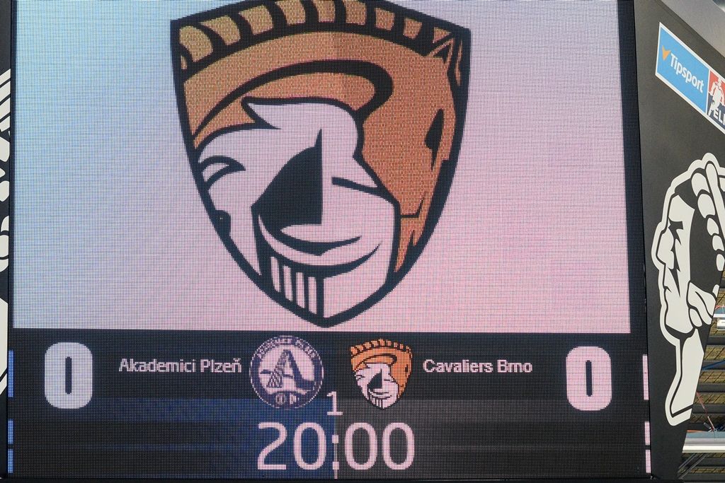 Zápas Akademiků Plzeň vs. Cavaliers Brno o postup do Play-off Evropské univerzitní hokejové ligy (foto: M. Pecuch, 6.3.2018)