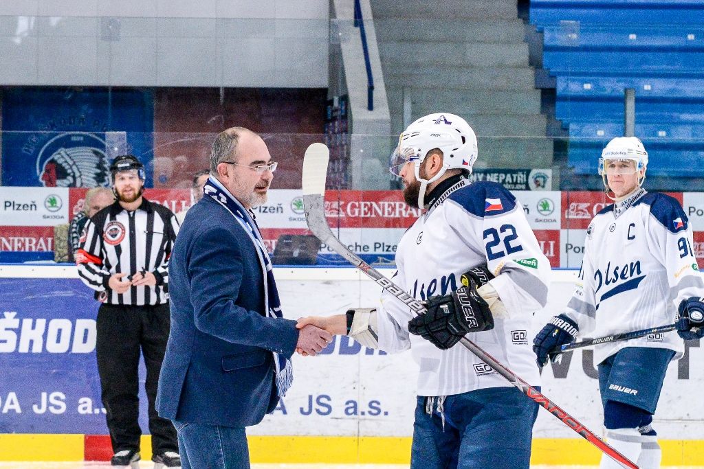 Zápas Akademiků Plzeň vs. Cavaliers Brno o postup do Play-off Evropské univerzitní hokejové ligy (foto: M. Pecuch, 6.3.2018)