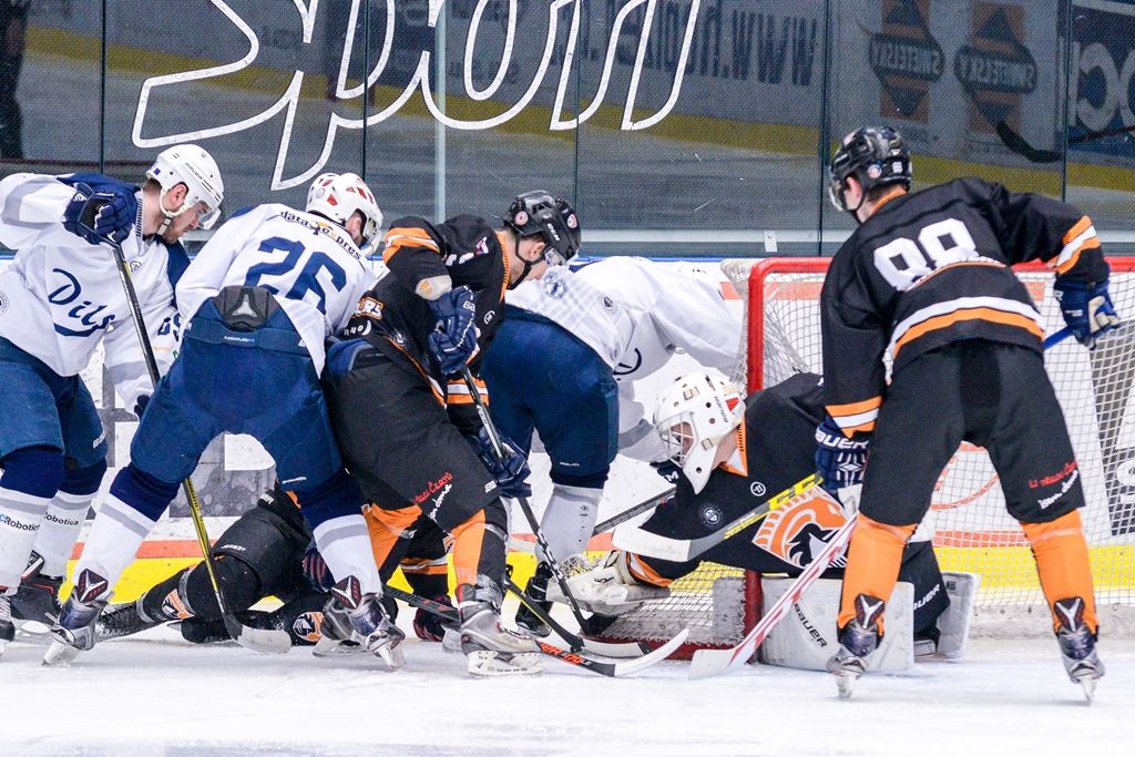 Zápas Akademiků Plzeň vs. Cavaliers Brno o postup do Play-off Evropské univerzitní hokejové ligy (foto: M. Pecuch, 6.3.2018)