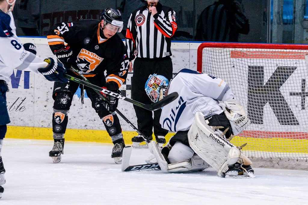 Zápas Akademiků Plzeň vs. Cavaliers Brno o postup do Play-off Evropské univerzitní hokejové ligy (foto: M. Pecuch, 6.3.2018)