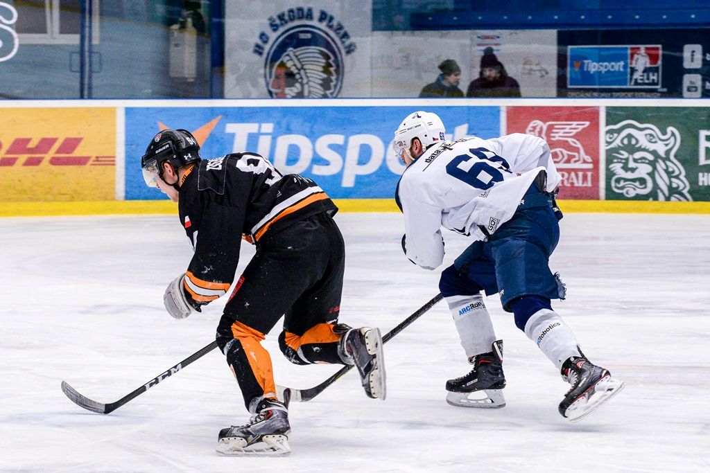 Zápas Akademiků Plzeň vs. Cavaliers Brno o postup do Play-off Evropské univerzitní hokejové ligy (foto: M. Pecuch, 6.3.2018)