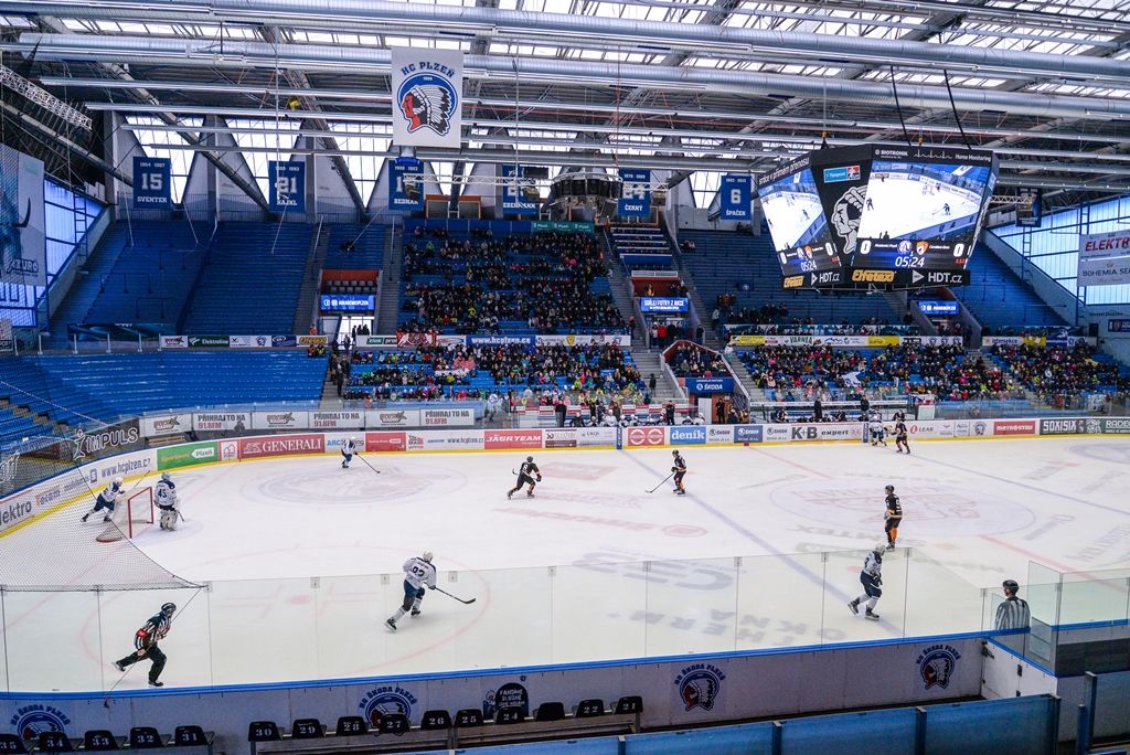 Zápas Akademiků Plzeň vs. Cavaliers Brno o postup do Play-off Evropské univerzitní hokejové ligy (foto: M. Pecuch, 6.3.2018)