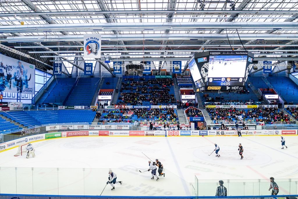 Zápas Akademiků Plzeň vs. Cavaliers Brno o postup do Play-off Evropské univerzitní hokejové ligy (foto: M. Pecuch, 6.3.2018)